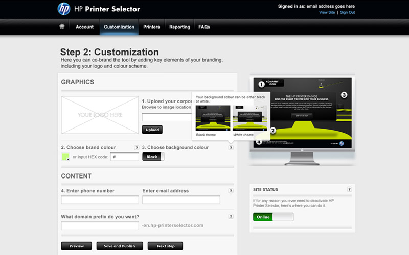 HP Product Selector screenshot 2