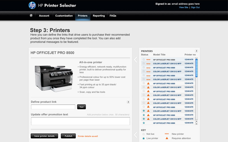 HP Product Selector screenshot 3